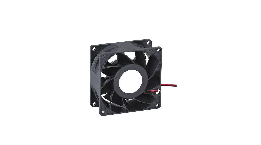 Axiale ventilator DC Dubbele kogel 80x80x25mm 24V 130mA 1.38m³/h